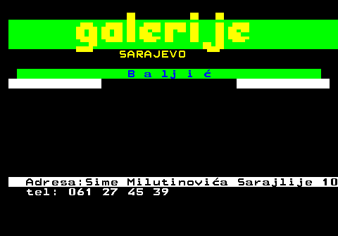 173.5 B a lj i  Adresa:Sime Milutinovia Sarajlije 10 tel: 061 27 45 39