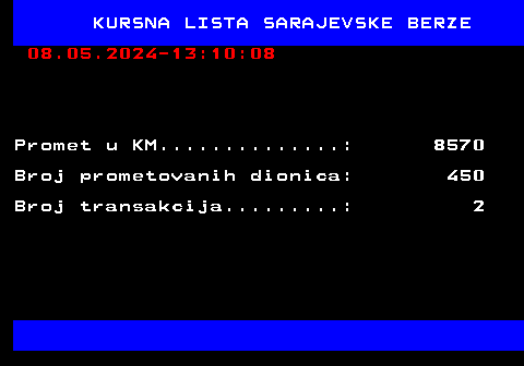 498.1 KURSNA LISTA SARAJEVSKE BERZE DB-Library: Unable to connect: SQL Server is unavailable or does not exist. Unable to connect: SQL Server does not exist or network access denied. Net-Library error 53: ConnectionOpen (Connect()).