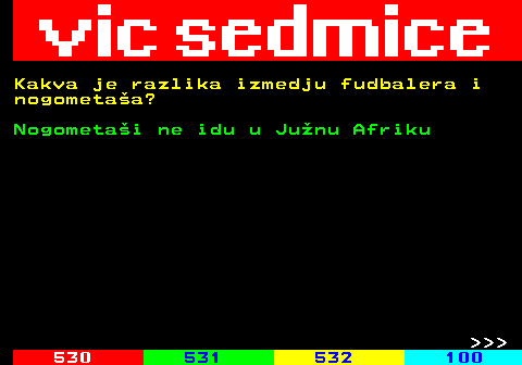 529.47 Kakva je razlika izmedju fudbalera i nogometaa? Nogometai ne idu u Junu Afriku    